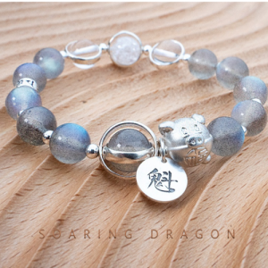 肖羊化太歲開光水晶手鏈(灰月亮石+白水晶) 7-14天運送